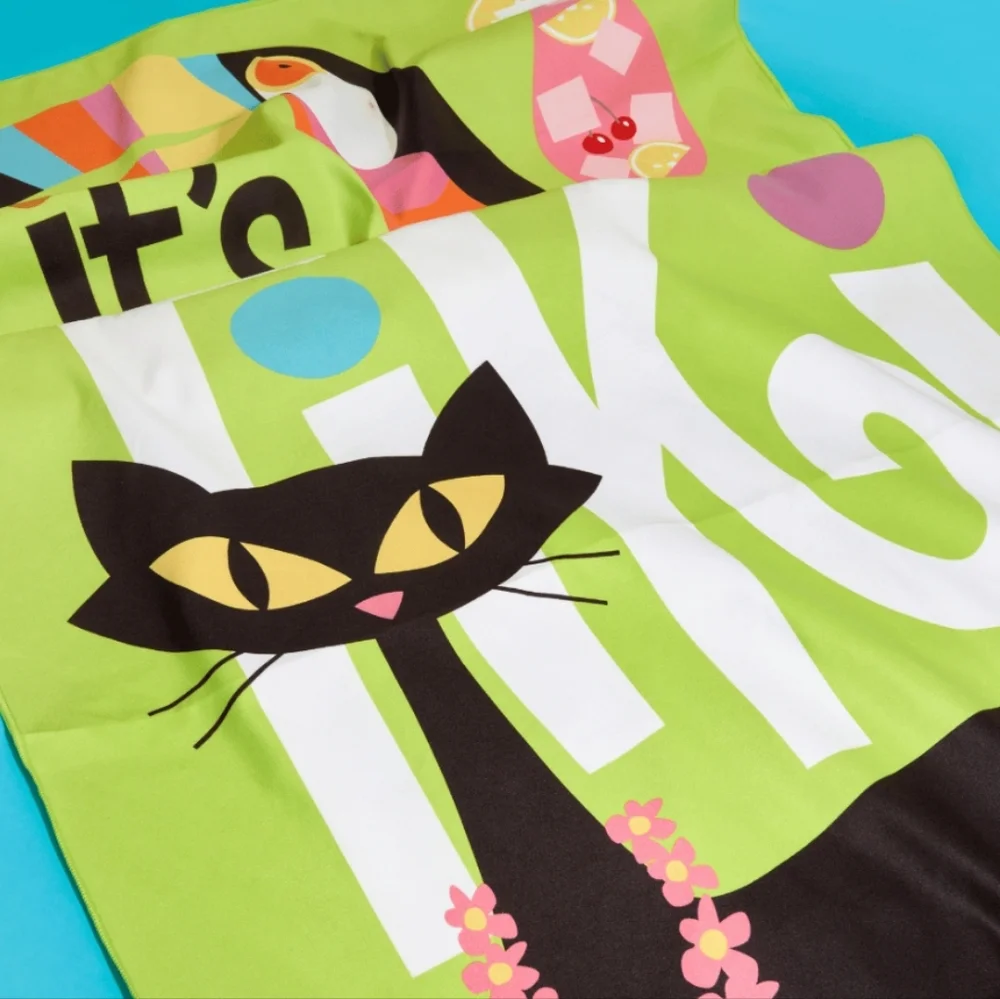 Colorful Tiki Time Beach Towel